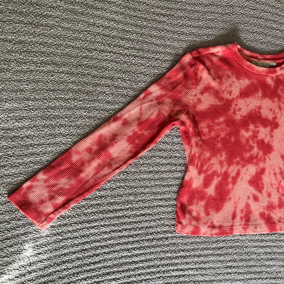 Saturday Sunday by Anthropologie Tie-Dye Waffle Long-Sleeve Tee/ Sweatshirt sz M - Picture 7 of 12
